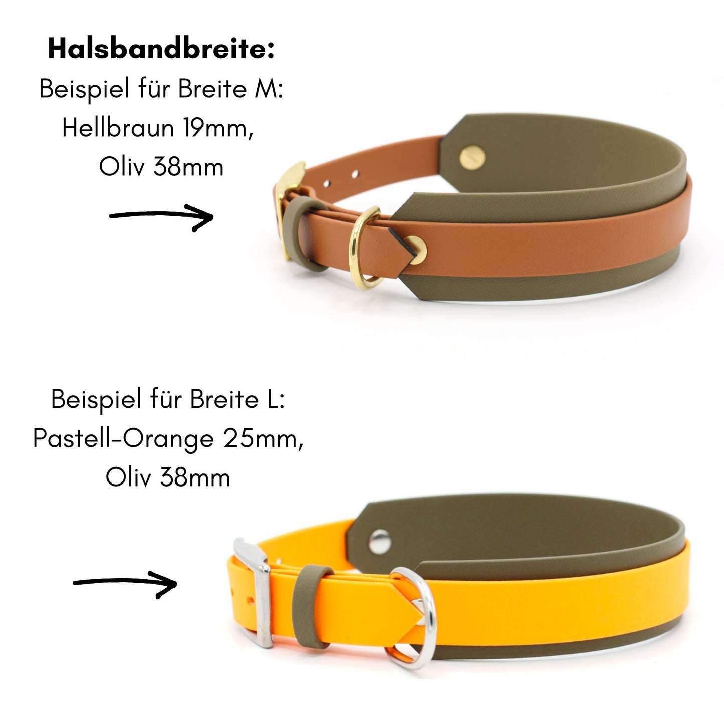 BioThane® Halsband zweifarbig | Modell "Layered"