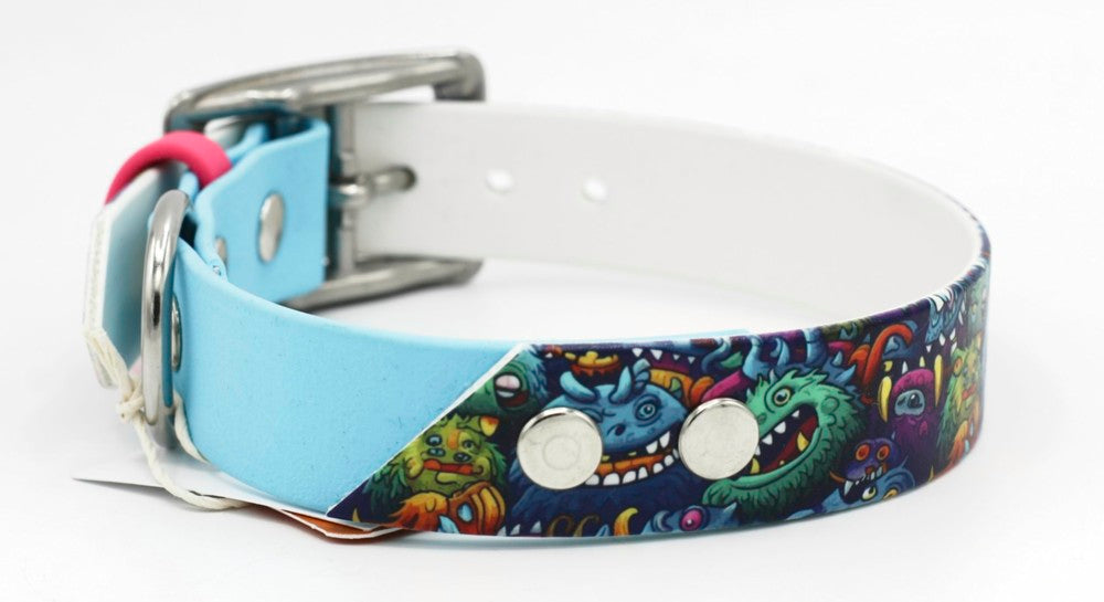 Motiv BioThane® Halsband „Monstacular“ | Modell „Whispered“ | Breite 25mm | HU 32-38cm
