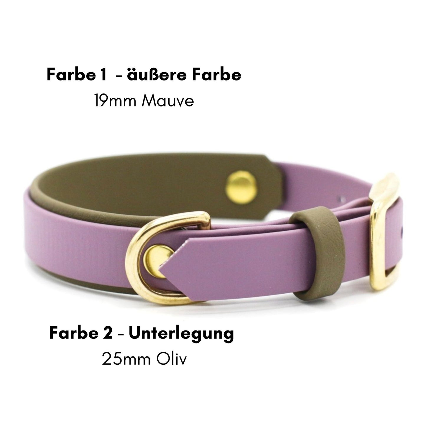 BioThane® Halsband zweifarbig | Modell "Layered"