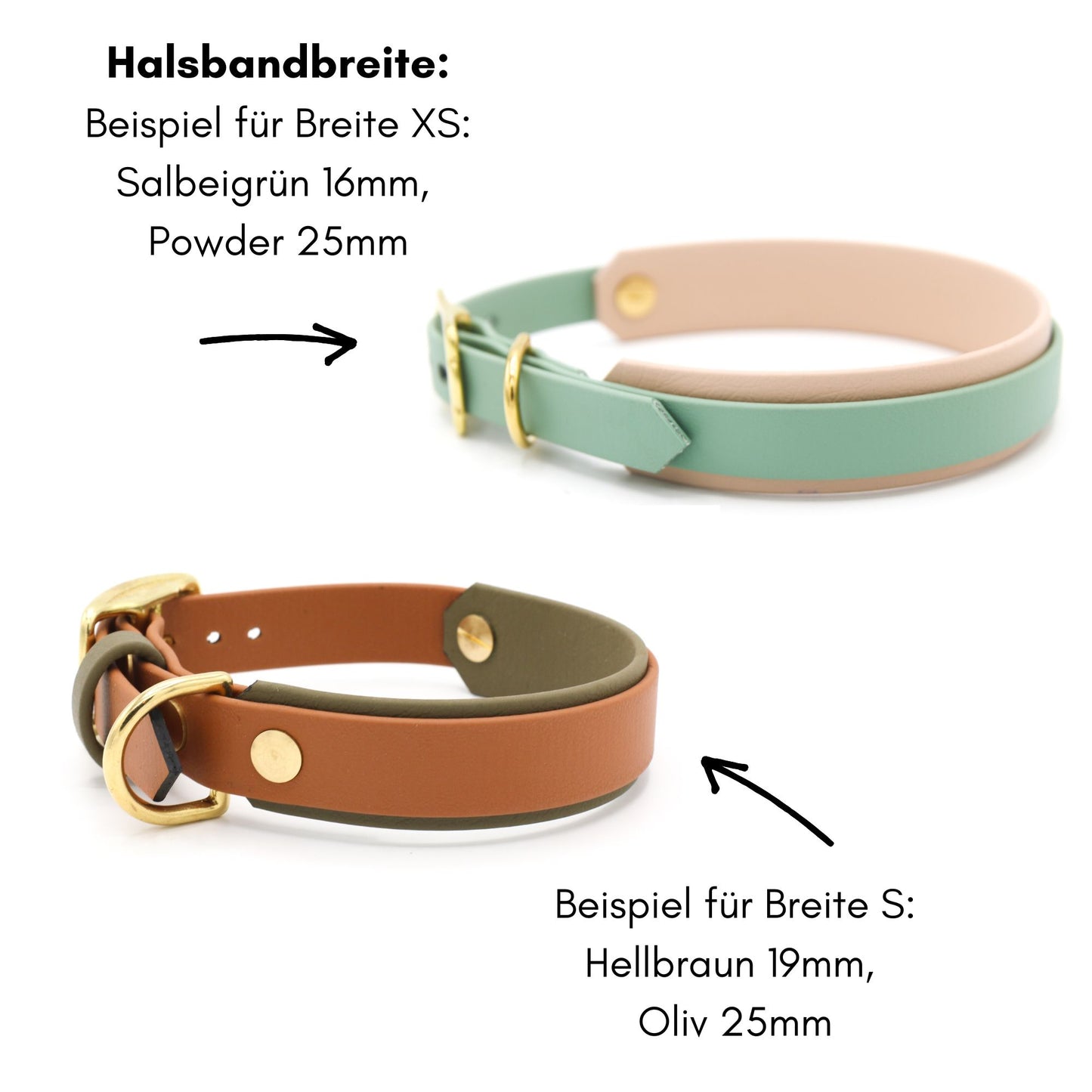 BioThane® Halsband zweifarbig | Modell "Layered"