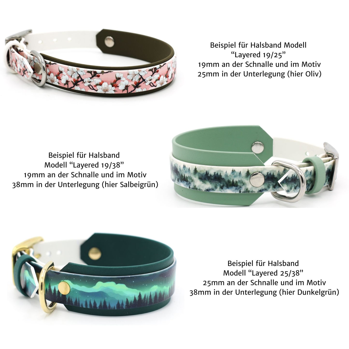 Print BioThane® Halsband | Modell "Layered"