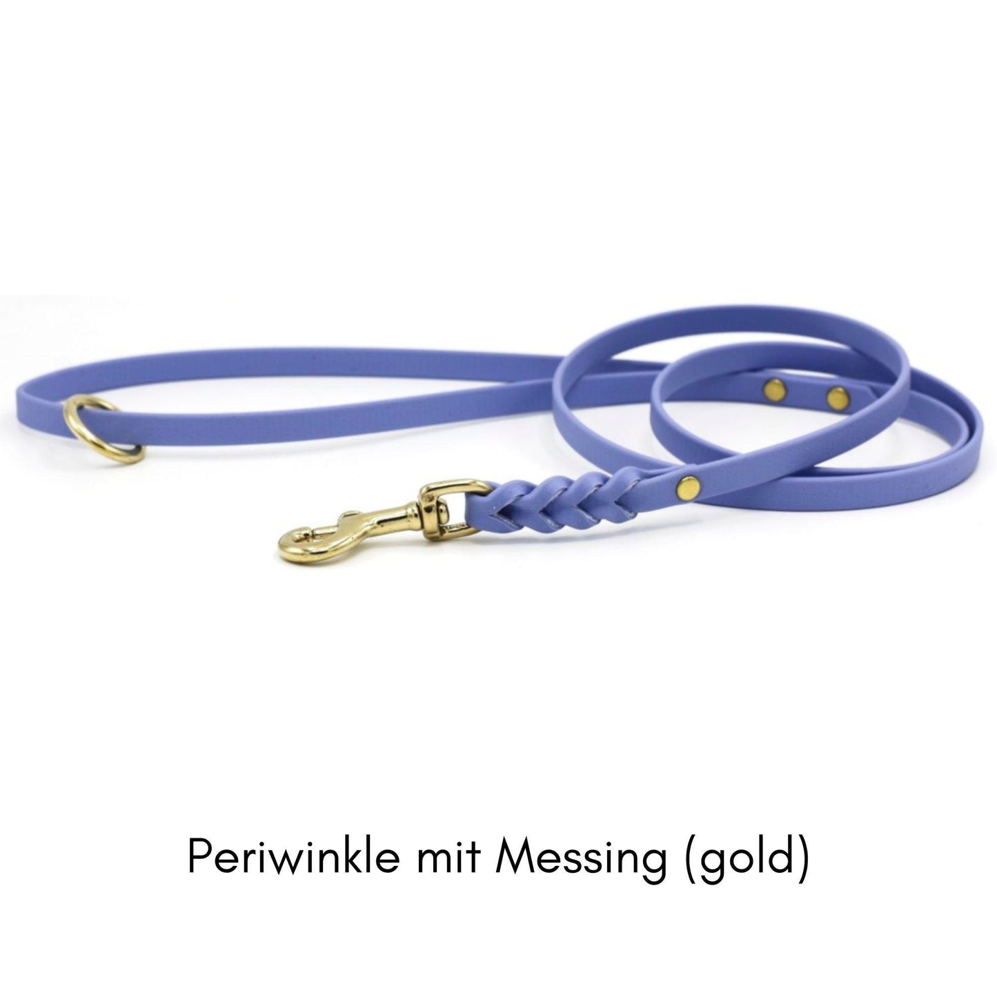 geflochtene Biothane Hundeleine für kleine Hunde in der Farbe Periwinkle