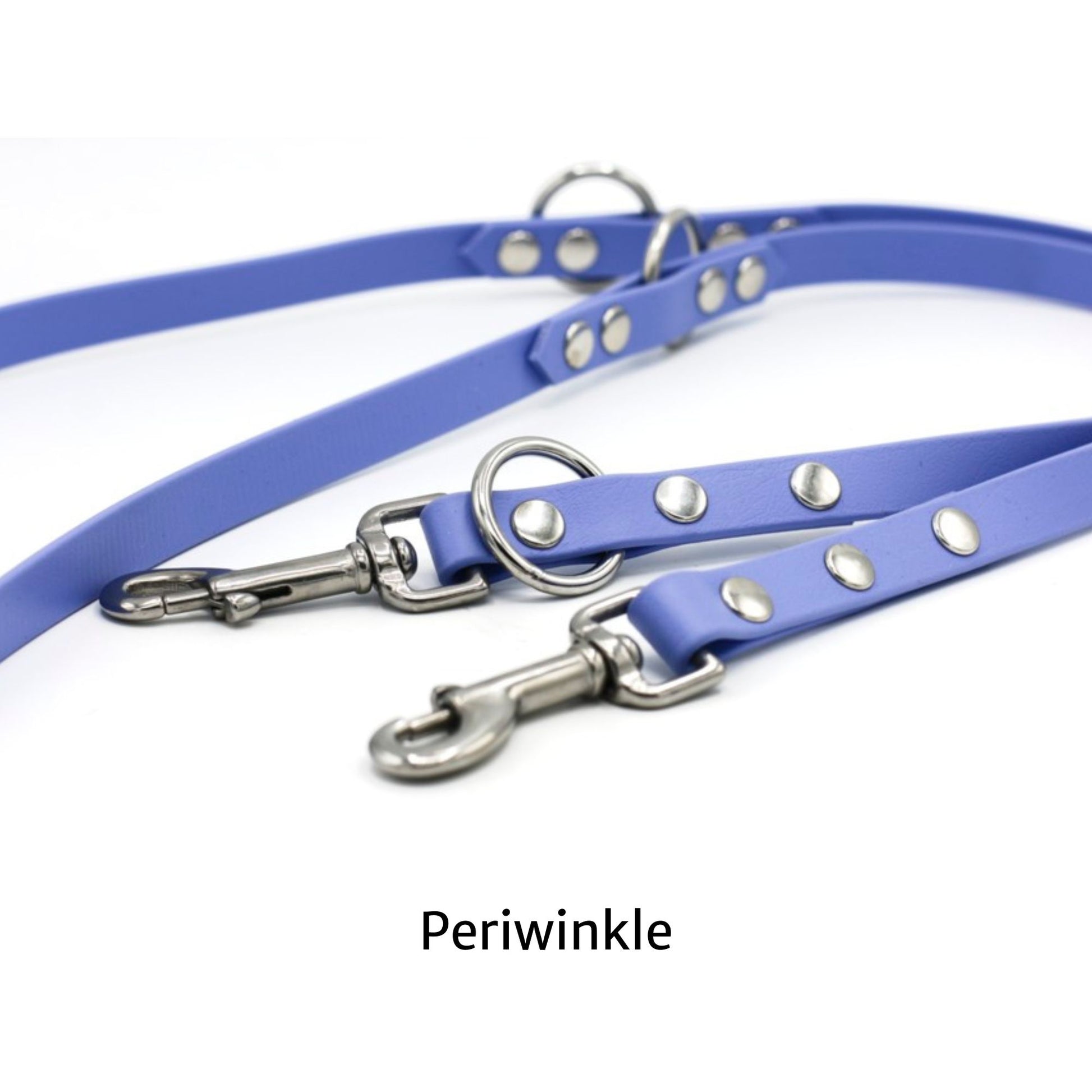 Verstellbare Biothane Hundeleine in der Farbe Periwinkle