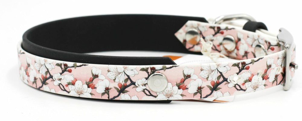 Motiv BioThane® Halsband „Cherry Blossoms“ | Modell „Layered“ | Breite 19mm/25mm | HU 38.5-44.5cm