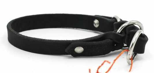 Handgemachtes Fettleder Halsband mit Zugstopp