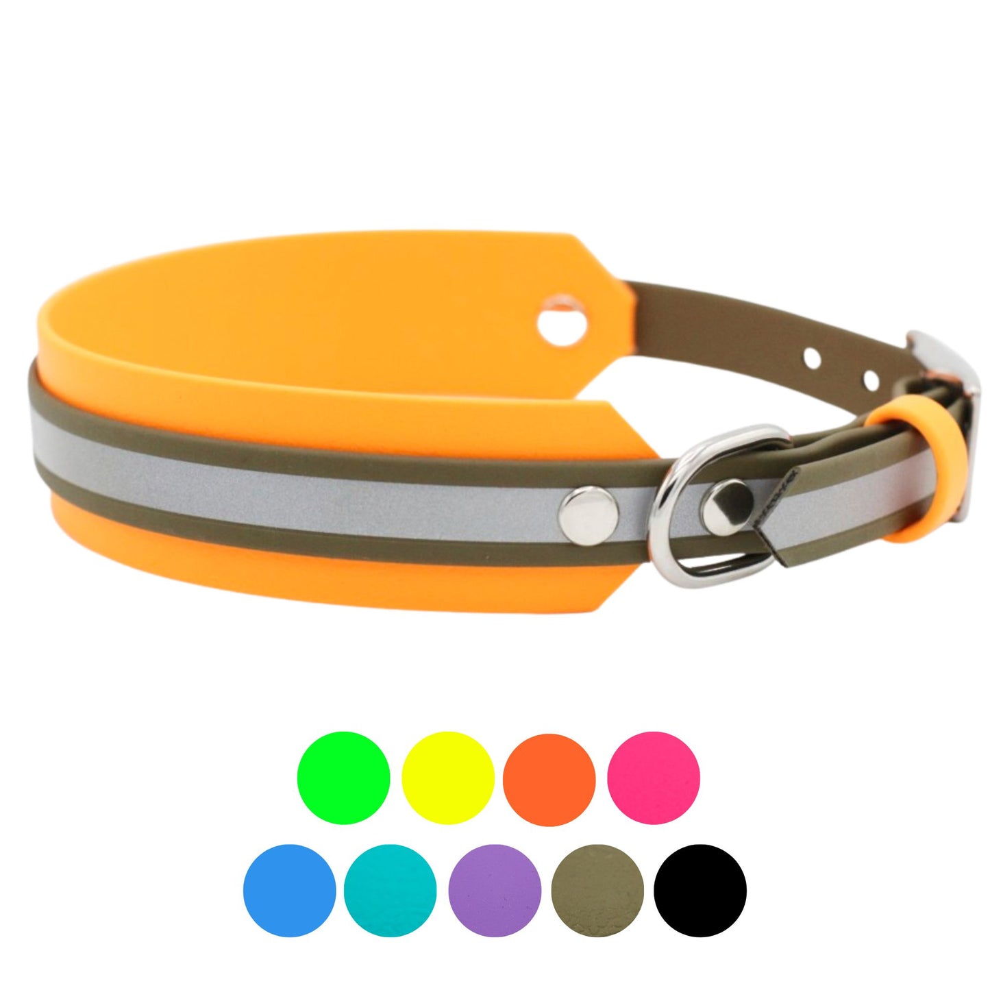 BioThane® Halsband reflektierend | Modell "Layered"