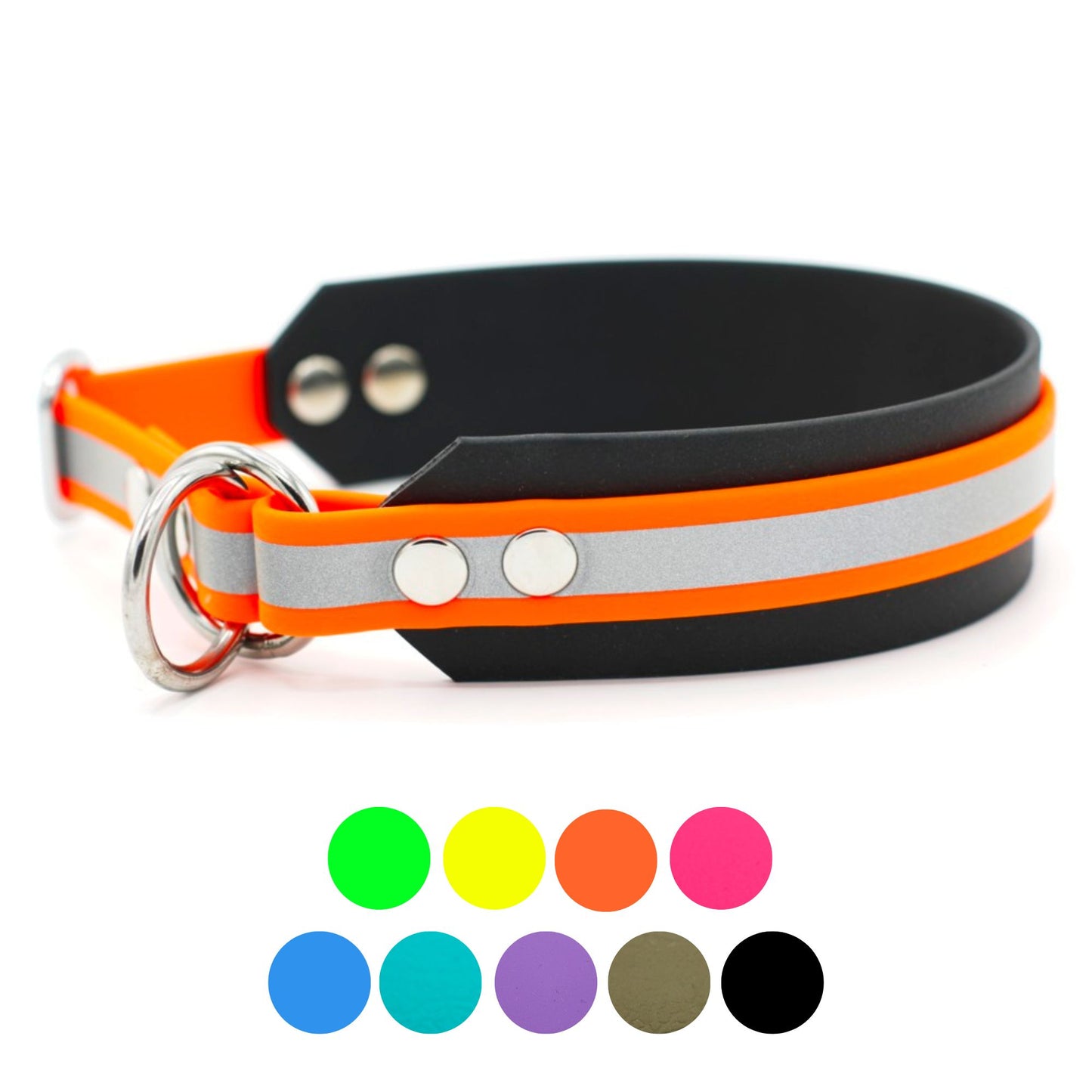 BioThane® Zugstopp Halsband reflektierend | Modell "Layered"