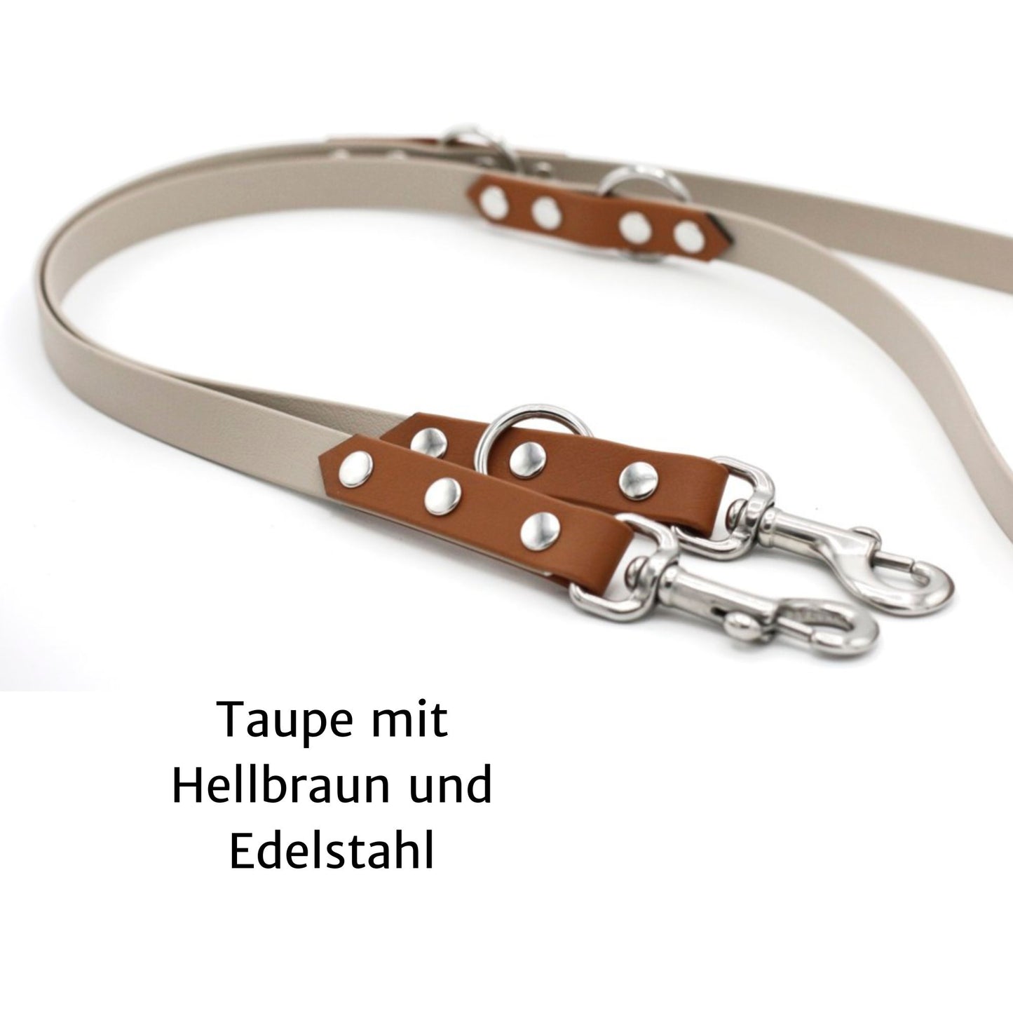 Zweifarbige BioThane® Hundeleine | dreifach verstellbar