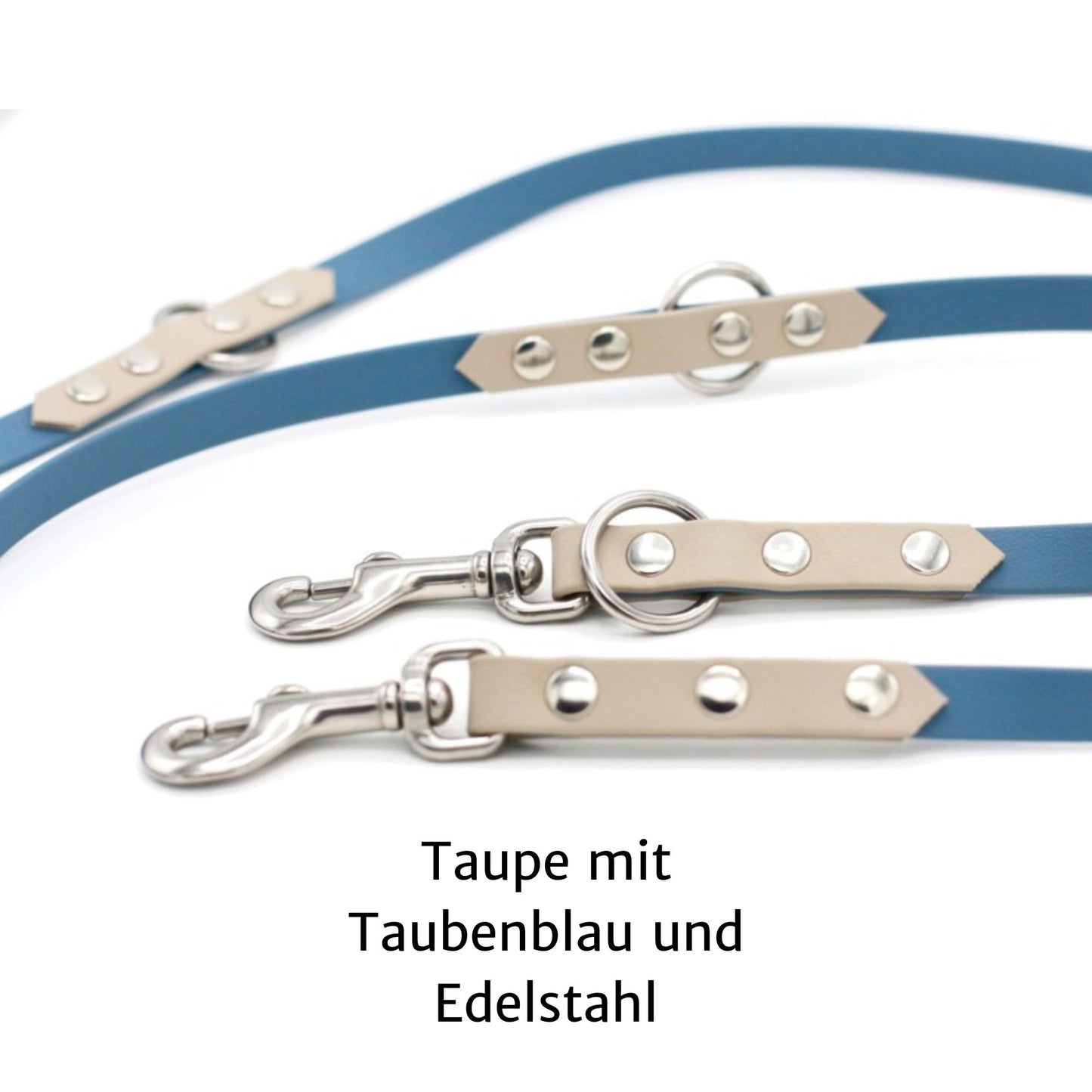 Zweifarbige BioThane® Hundeleine | dreifach verstellbar