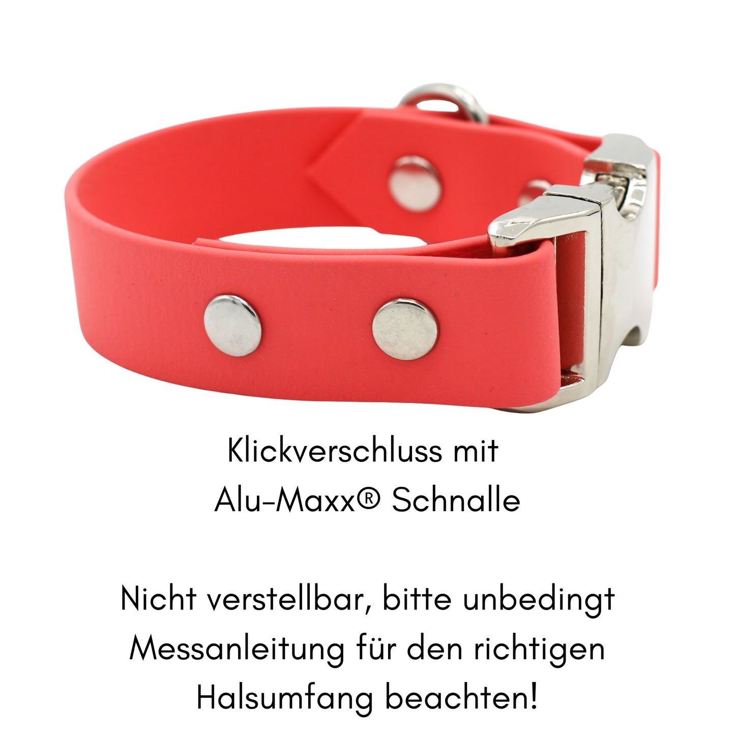 BioThane® Hundehalsband mit Alu-Maxx® Klickverschluss | Modell "Basic" | 19/25mm breit