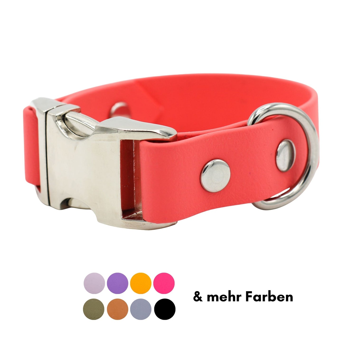 BioThane® Hundehalsband mit Alu-Maxx® Klickverschluss | Modell "Basic" | 19/25mm breit
