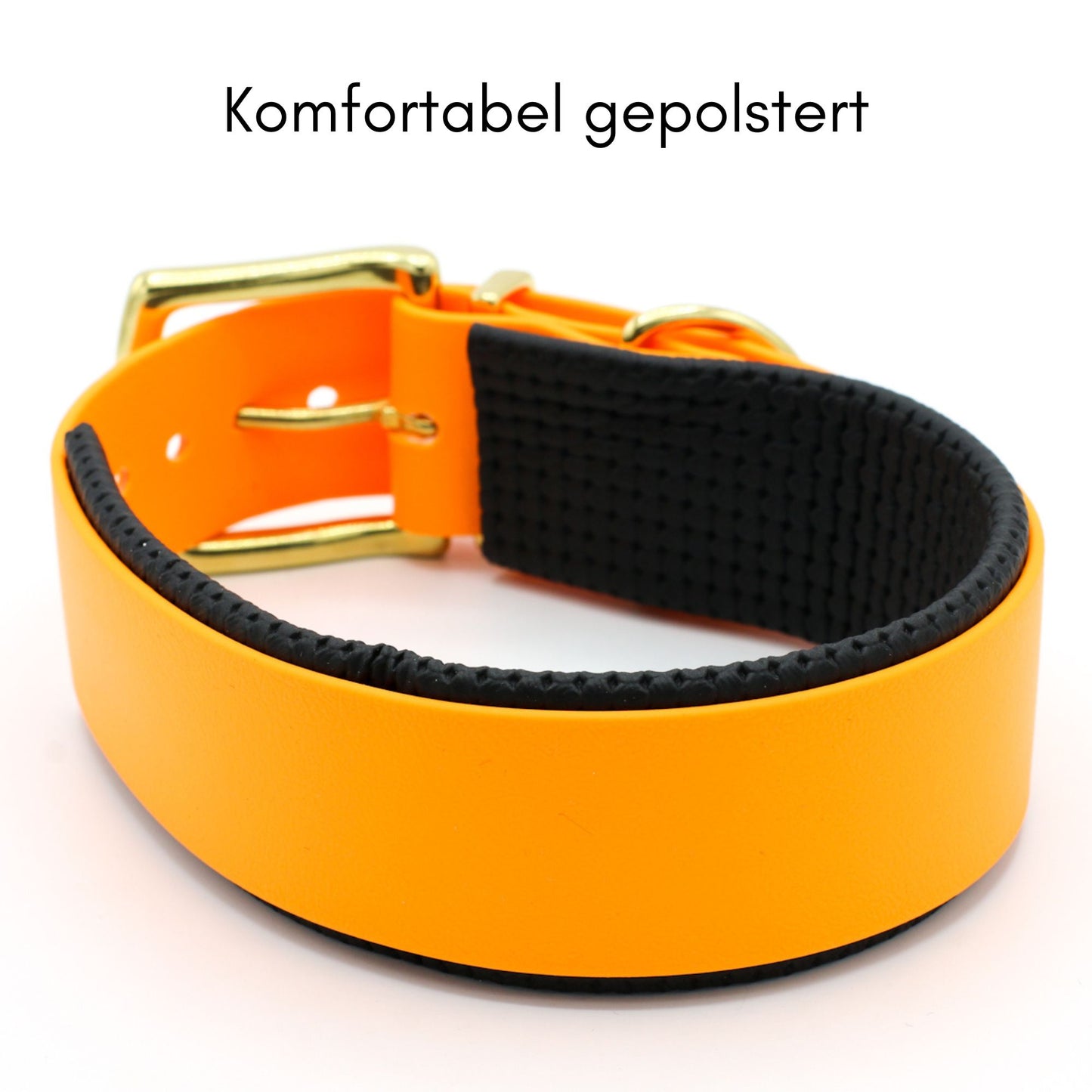BioThane® Hundehalsband mit Messing-Schnalle | Modell "Statement" | 38mm breit