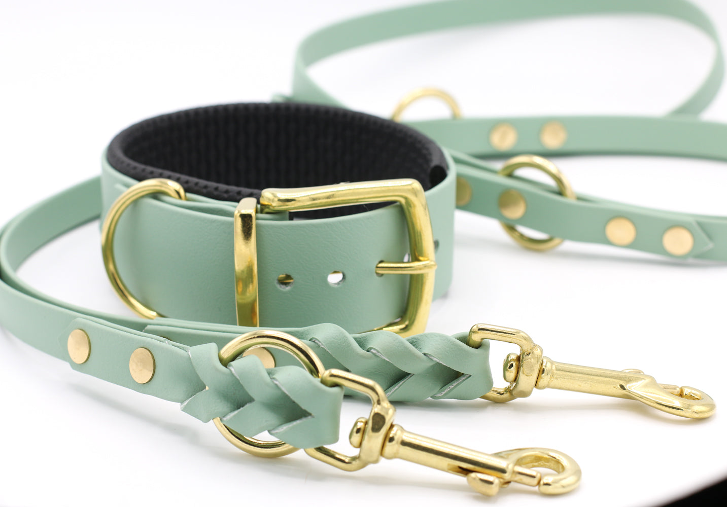 BioThane® Hundehalsband mit Messing-Schnalle | Modell "Statement" | 38mm breit