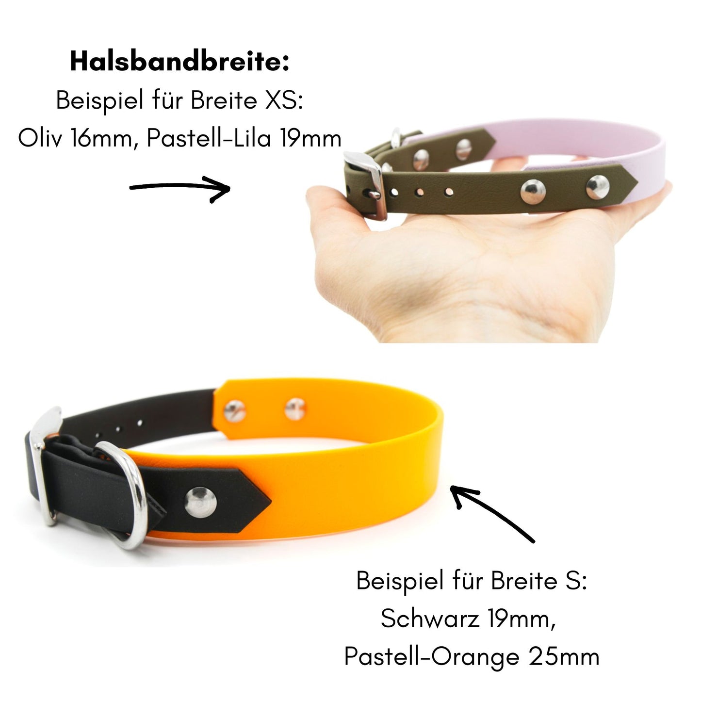 BioThane® Halsband zweifarbig | Modell "Blended"
