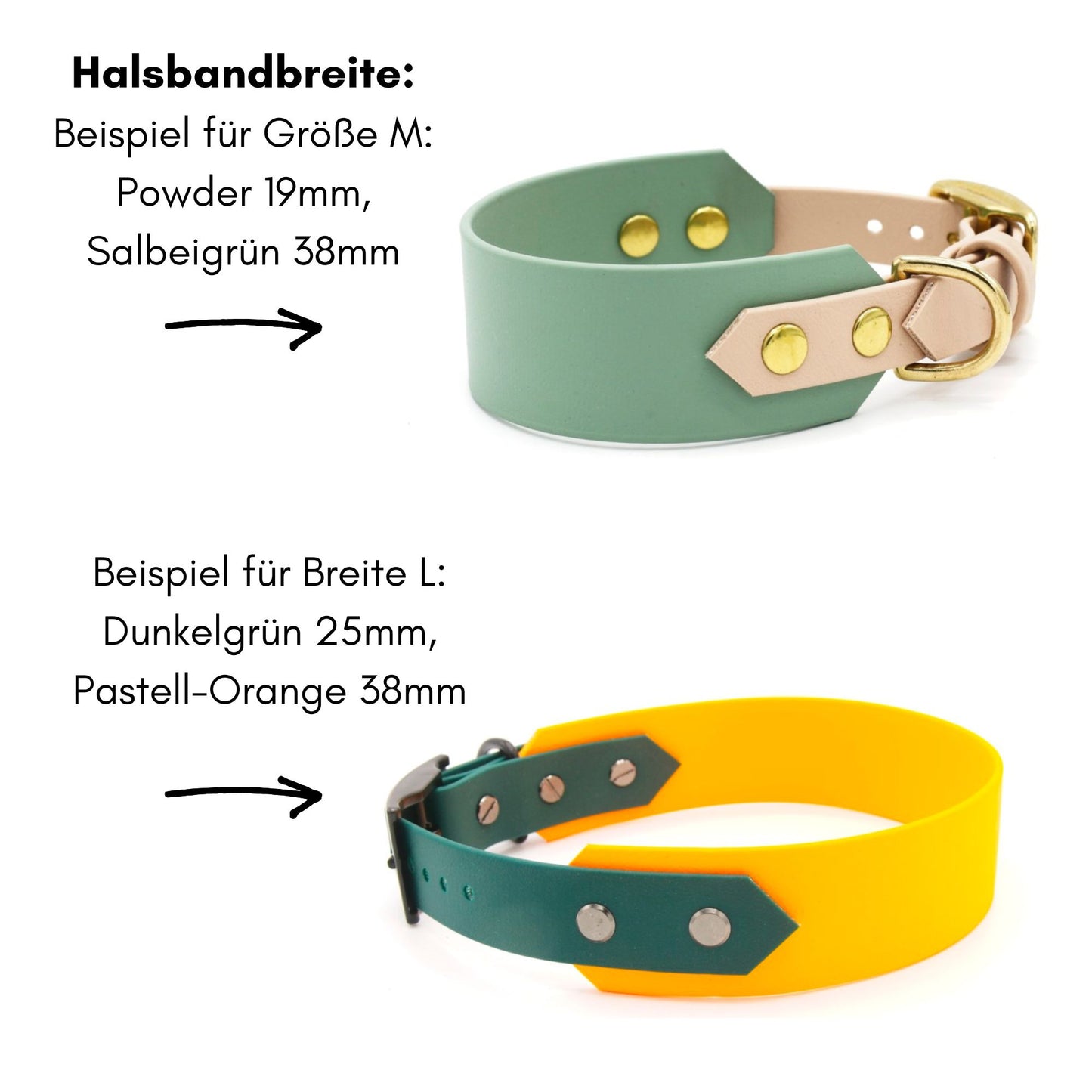 BioThane® Halsband zweifarbig | Modell "Blended"