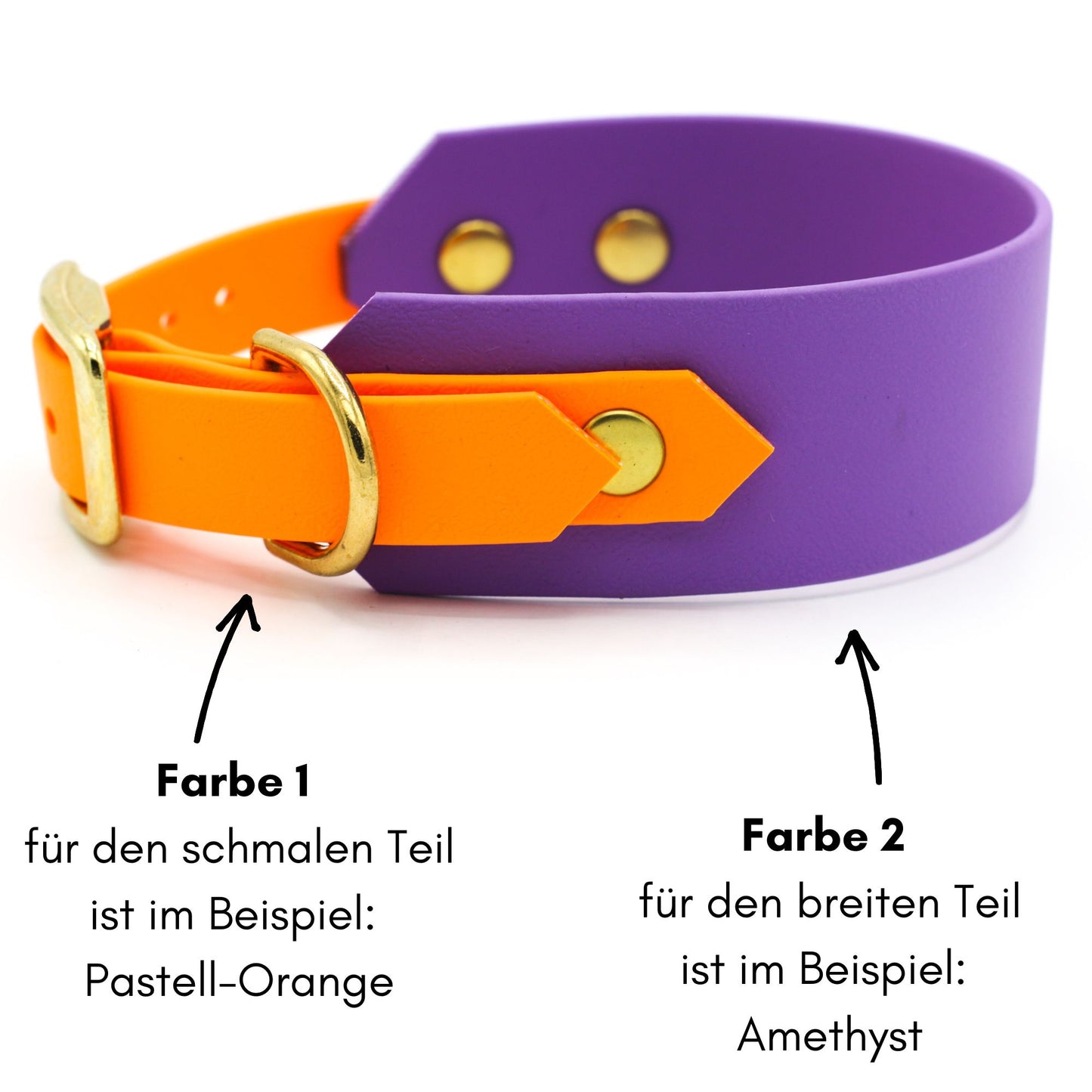 BioThane® Halsband zweifarbig | Modell "Blended"