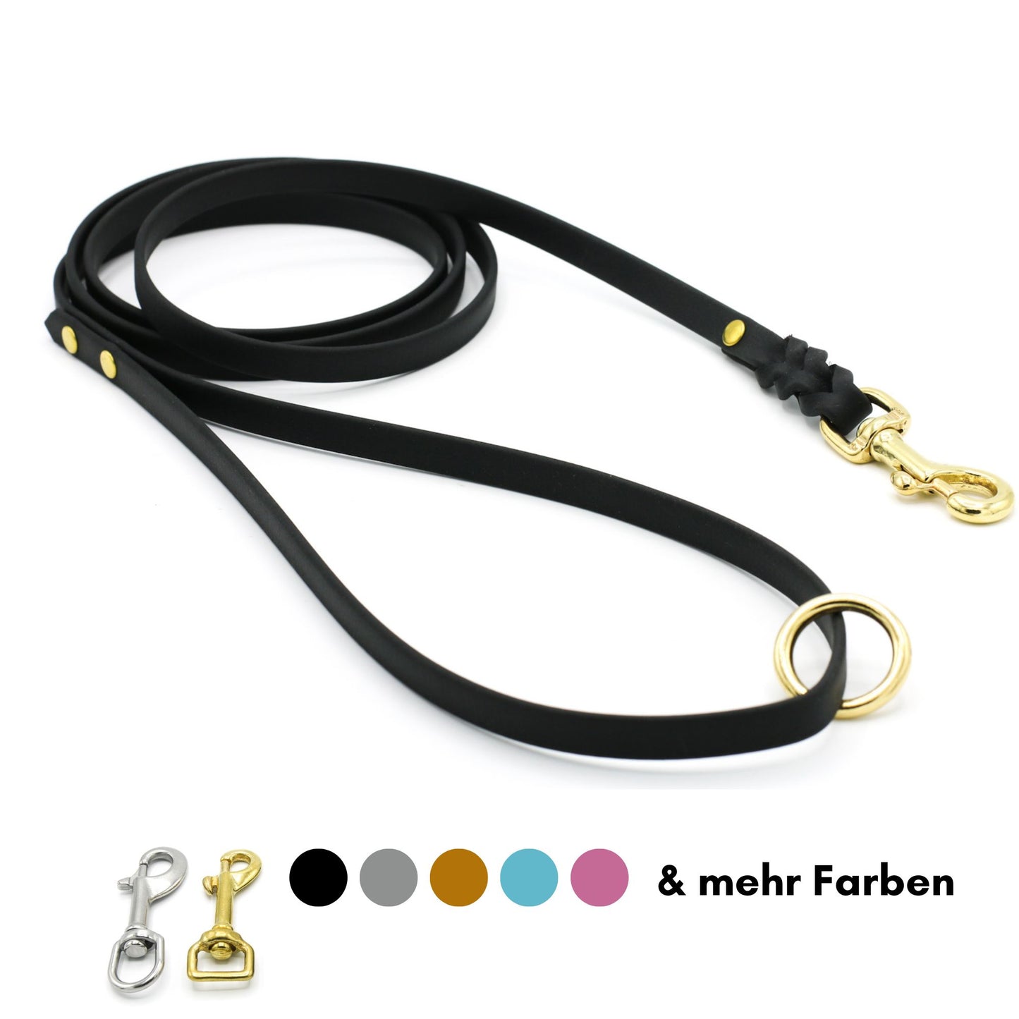 BioThane® Hundeleine für kleine Hunde | nicht verstellbar | geflochten | City-Leine
