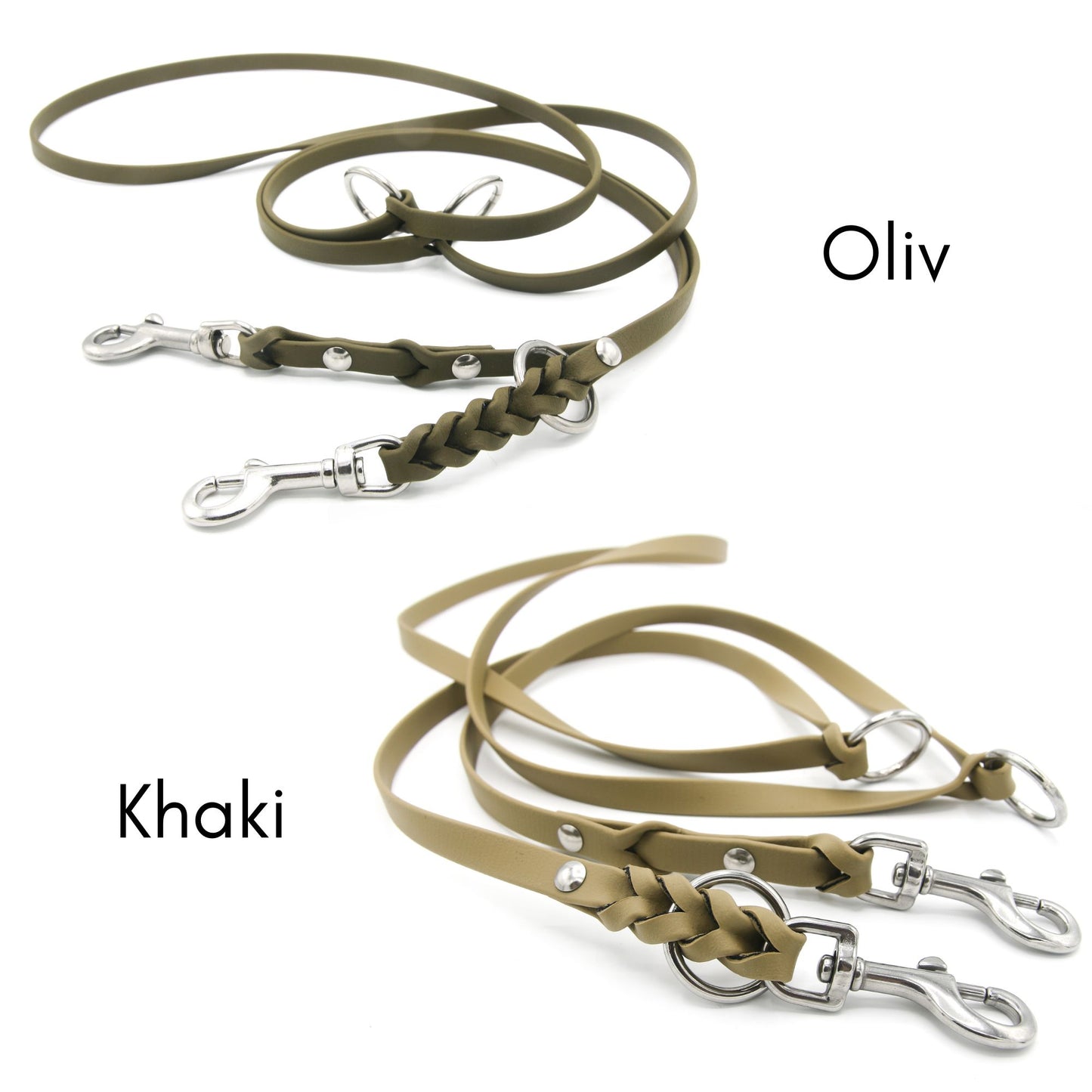 BioThane® Hundeleine für kleine Hunde | dreifach verstellbar | geflochten