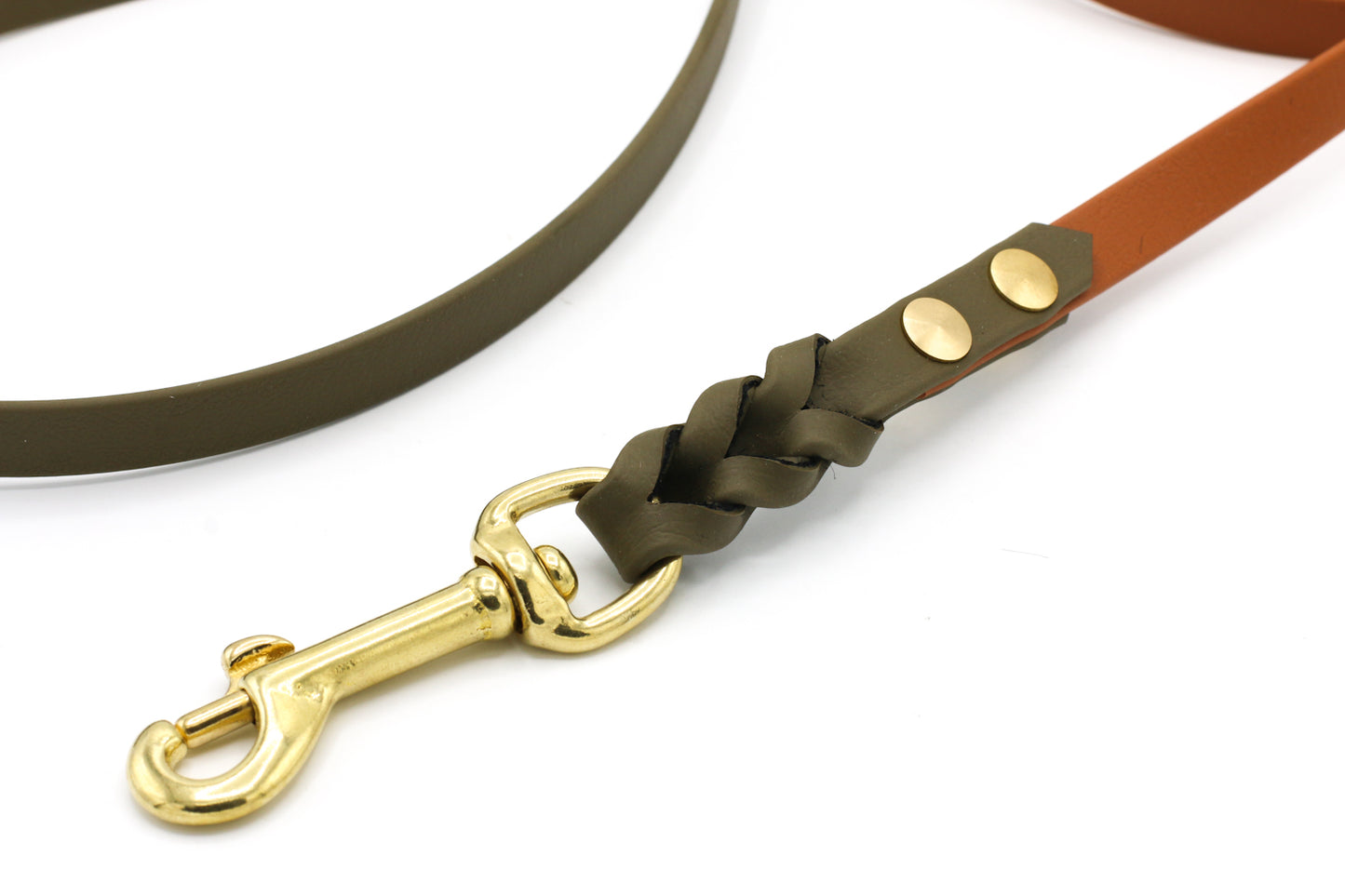 Zweifarbige BioThane® Hundeleine | nicht verstellbar | geflochten | City-Leine