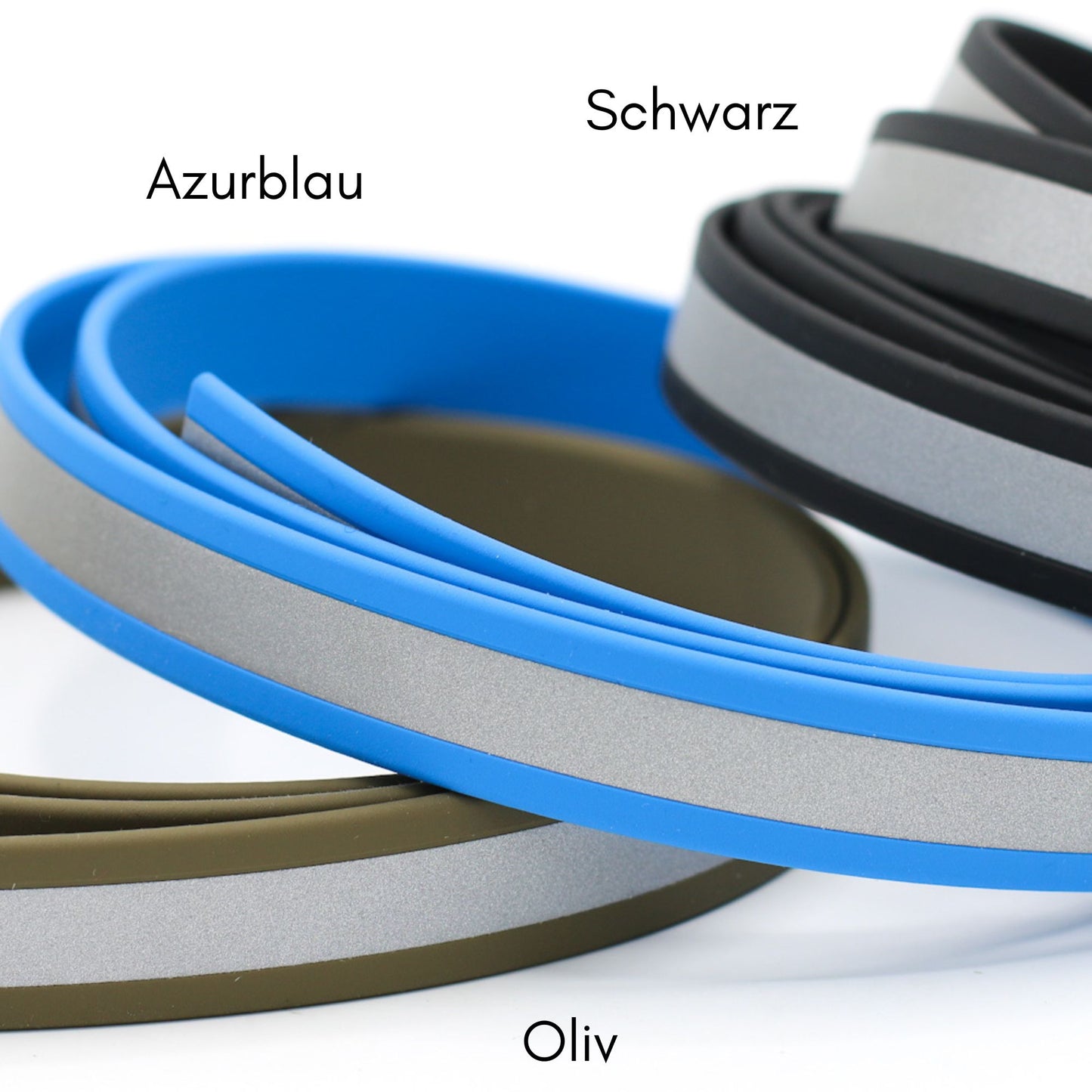BioThane® Halsband reflektierend | Modell "Layered"
