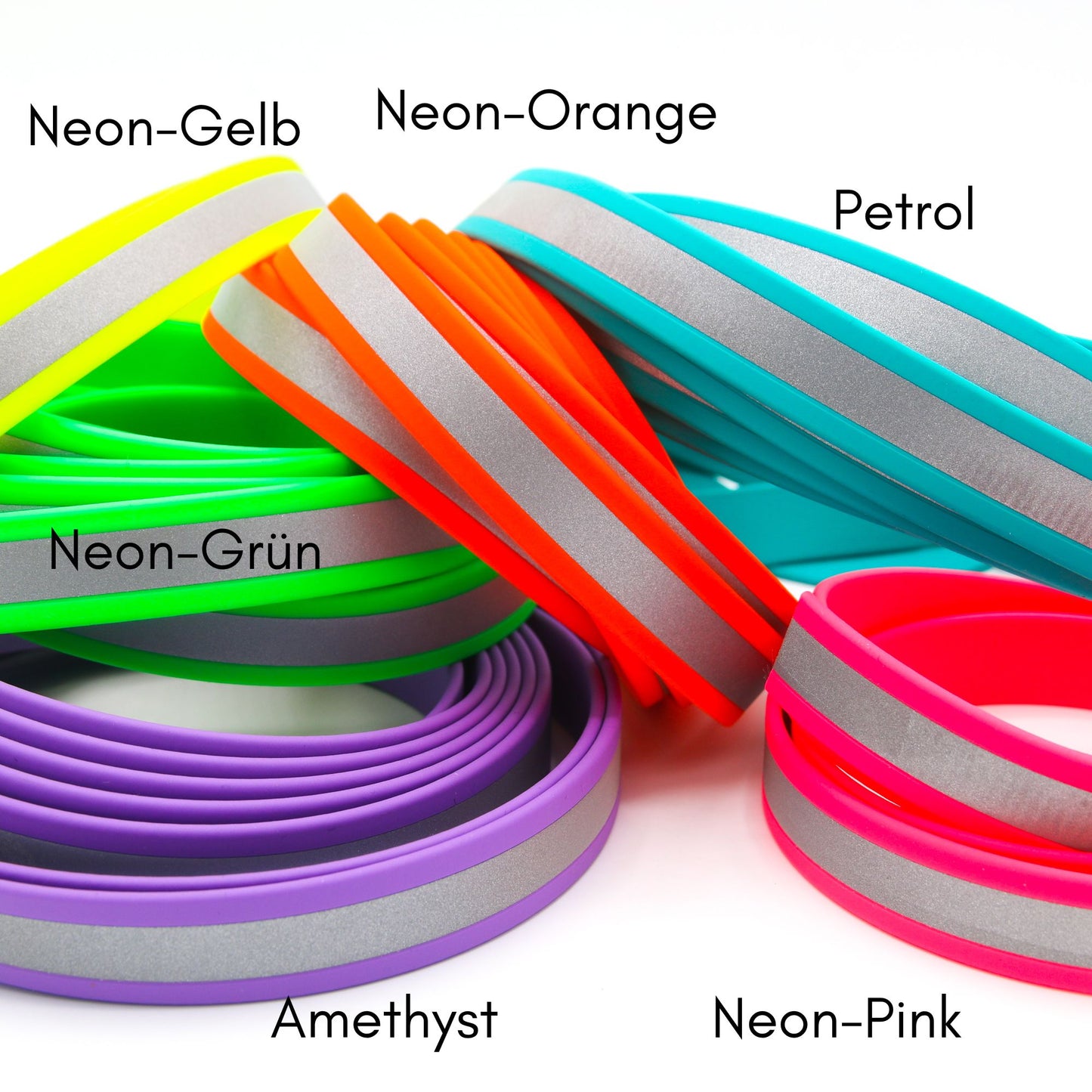 BioThane® Halsband reflektierend | Modell "Layered"