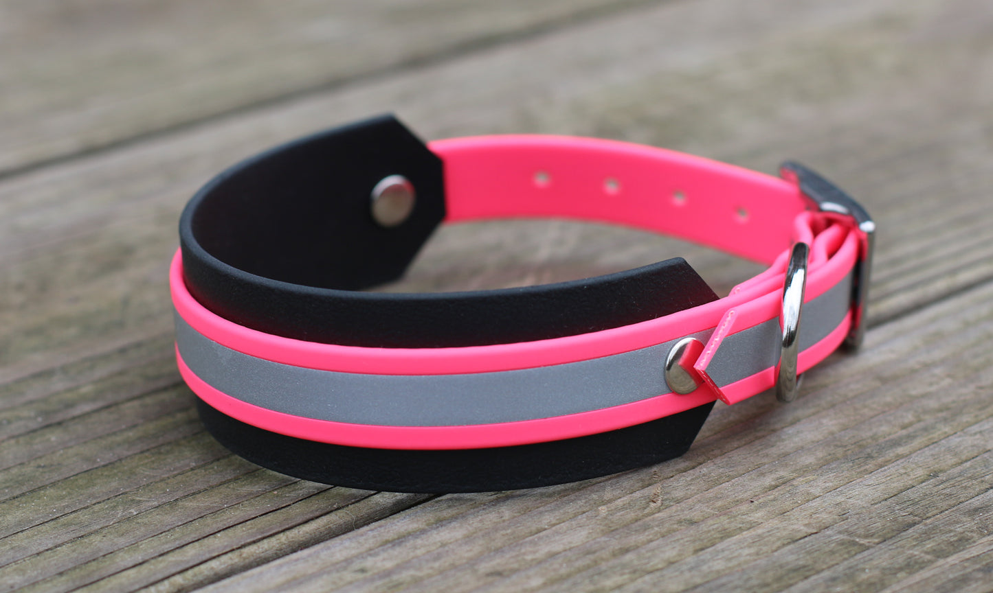 BioThane® Halsband reflektierend | Modell "Layered"