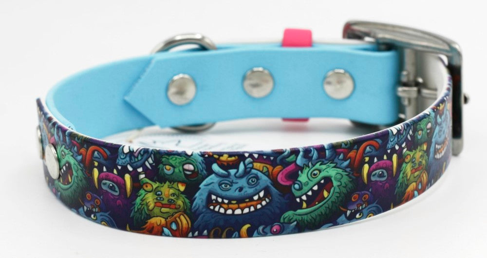 Motiv BioThane® Halsband „Monstacular“ | Modell „Whispered“ | Breite 25mm | HU 32-38cm