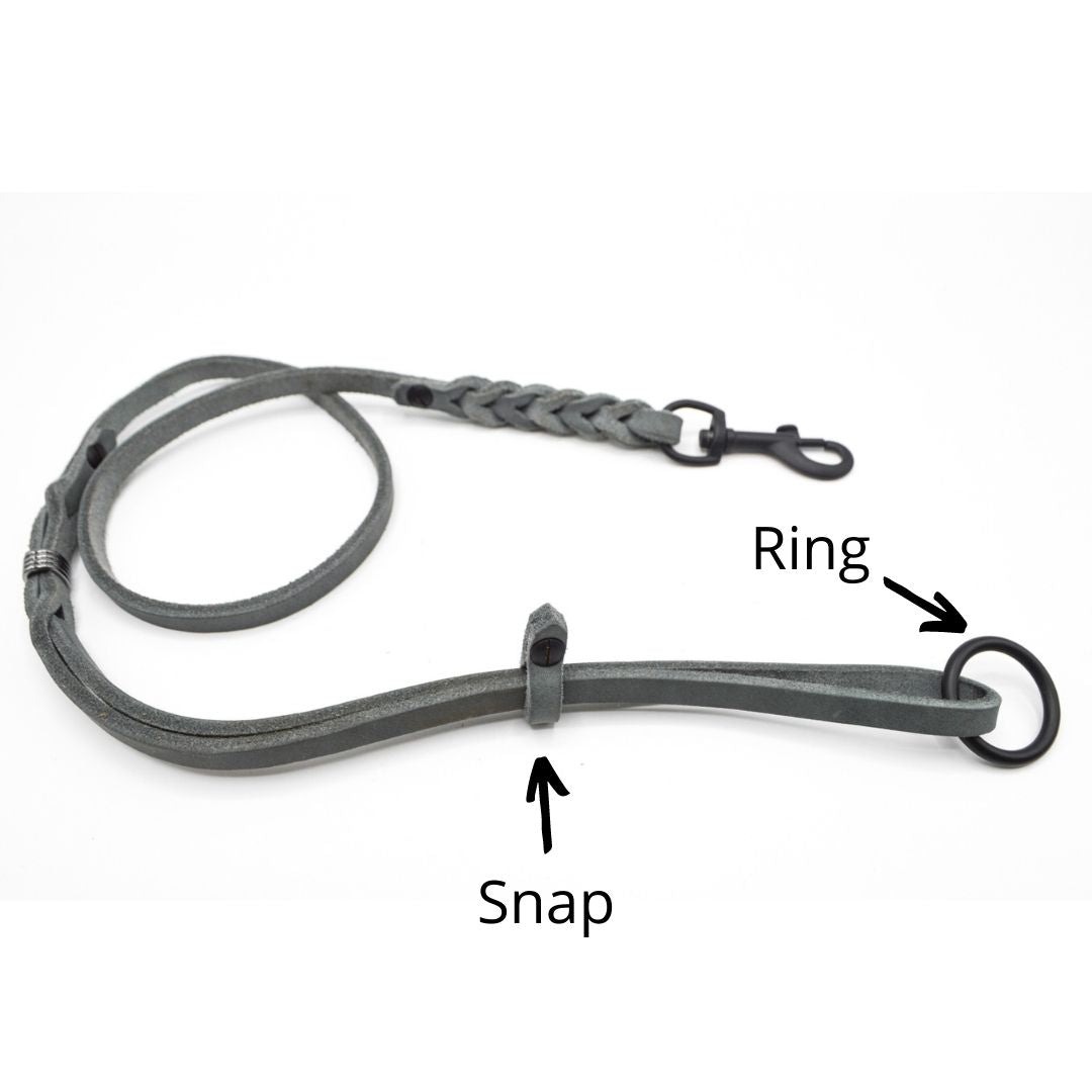 Zweifarbige BioThane® Hundeleine | nicht verstellbar | geflochten | City-Leine