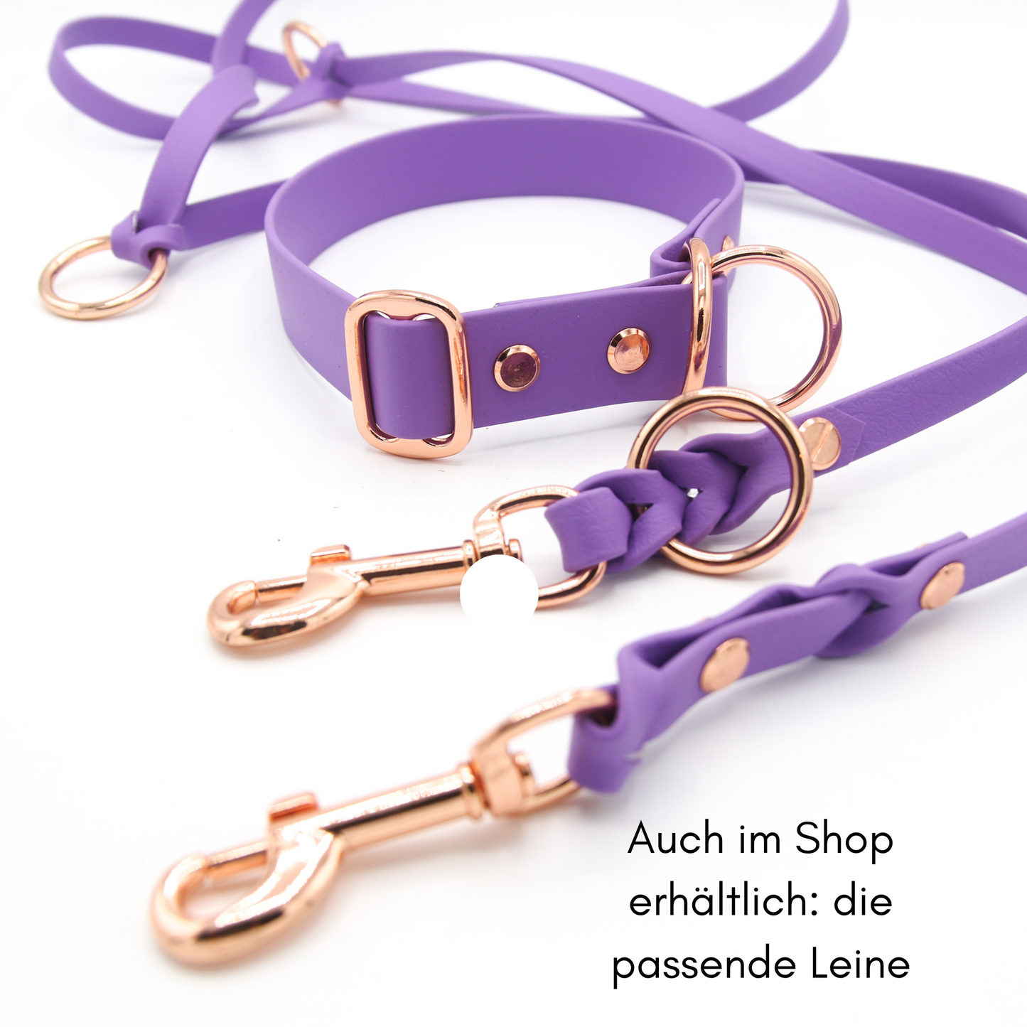 BioThane® Hundeleine für kleine Hunde | dreifach verstellbar | geflochten