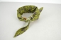Preview: Schlauch - für's Halsband, Olivgrün mit feinem lila Blumenmuster