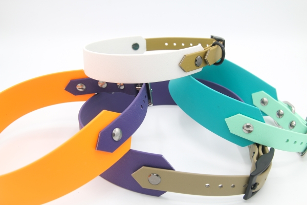 Zweifarbiges Halsband aus BioThane® - Kombiniere Deine Farben!