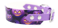Preview: BioThane Halsband Halloween Breiten mit Amethyst kombiniert von der Seite