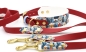 Preview: BioThane Halsband in dunkelrot mit weihnachtlichem Motiv von der Seite