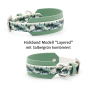 Preview: BioThane Halsband Foggy Mountains mit Salbeigrün und Info