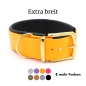 Preview: BioThane® Halsband gepolstert, Hundehalsband BioThane breit, in Pastell-Orange
