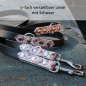 Preview: Biothane Leine 3-fach verstellbar mit Cherry Blossoms Motiv im Detail