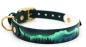 Preview: BioThane Halsband in hellblau mit Schneeflocken-Muster