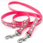 Preview: Hundeleine reflektierend aus BioThane in Neon-Pink