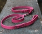 Preview: Retrieverleine aus Fettleder in pink outdoor Foto
