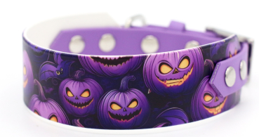 BioThane Halsband Halloween Breiten Motiv von der Seite