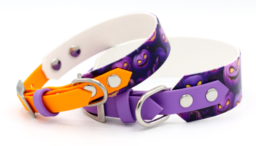 BioThane Halsband Halloween Breiten und Farben im Vergleich