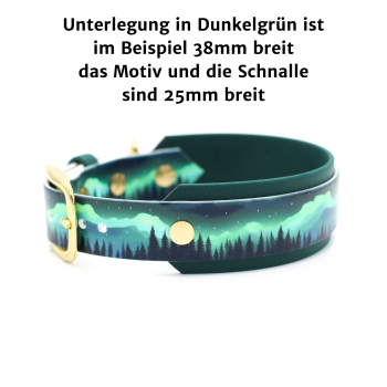 BioThane Halsband mit Northern Lights Motiv