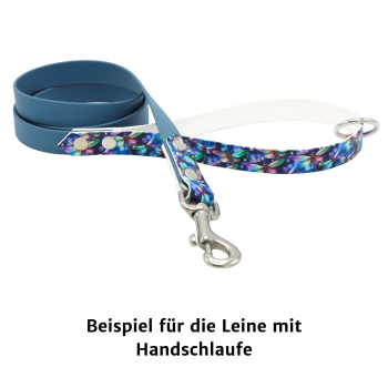 Biothane Hundeleine mit Handschlaufe mit Dragonflies Motiv  liegend