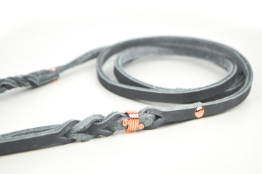Lederleine mit Handschlaufe für kleine Hunde | Kurzführer | verschiedene Längen und Farben | 8mm