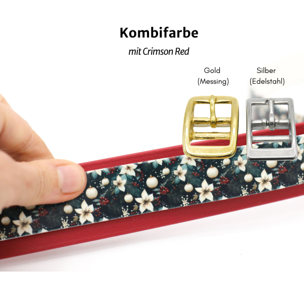 Dunkelgrüne Biothane Hundeleine verstellbar liegend
