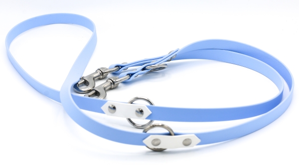 BioThane® Halsband breit - "Blue Lily" | Hundehalsband breit | Windhundhalsband