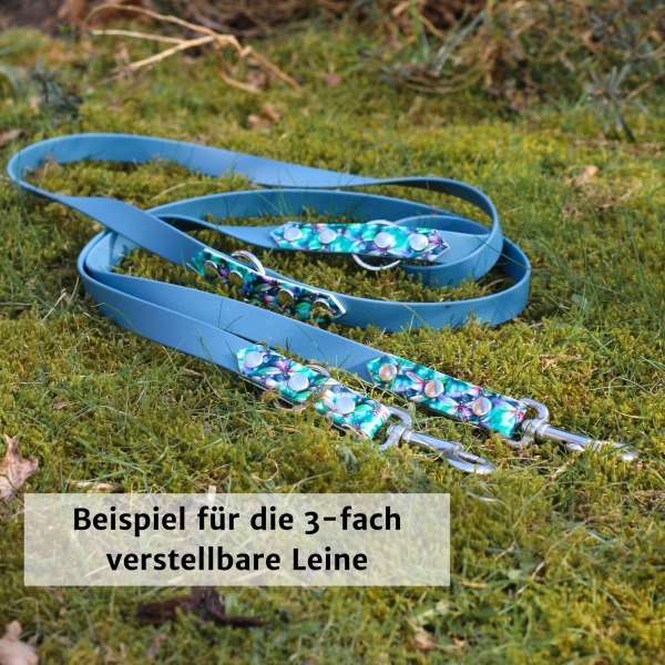 Biothane Leine 3-fach verstellbar mit Dragonflies Motiv
