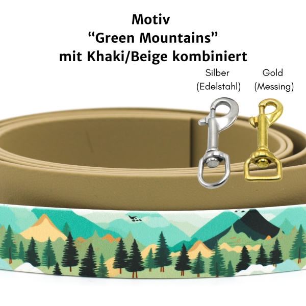 Green Mountains Motiv mit Khaki