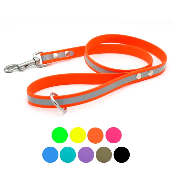 Biothane Leine reflektierend in Neon-Orange
