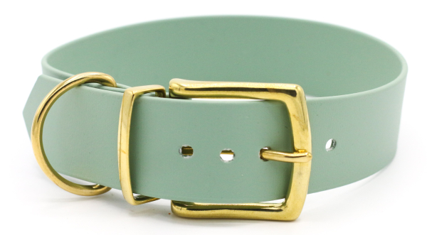 BioThane Halsband für große Hunde in Schwarz in der Hand